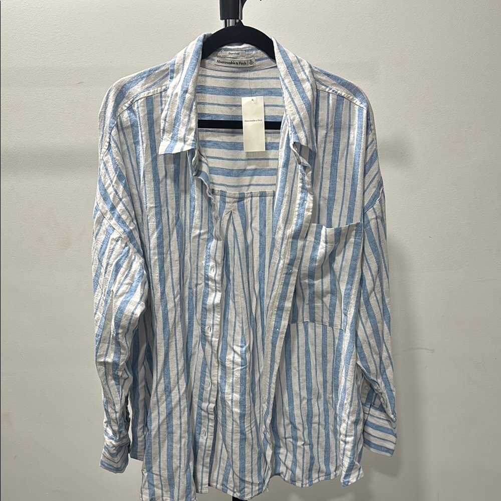 Abercrombie Blue Striped Shirt